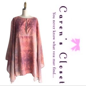 Alexis Space Dye Poncho Butterfly Blouse